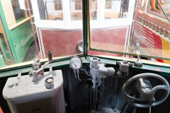 Cab of Victorian Railways Luxury Car No 53. Driver was seated in the middle. They must have loved that windscreen.