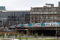 Train approaching Southern Cross