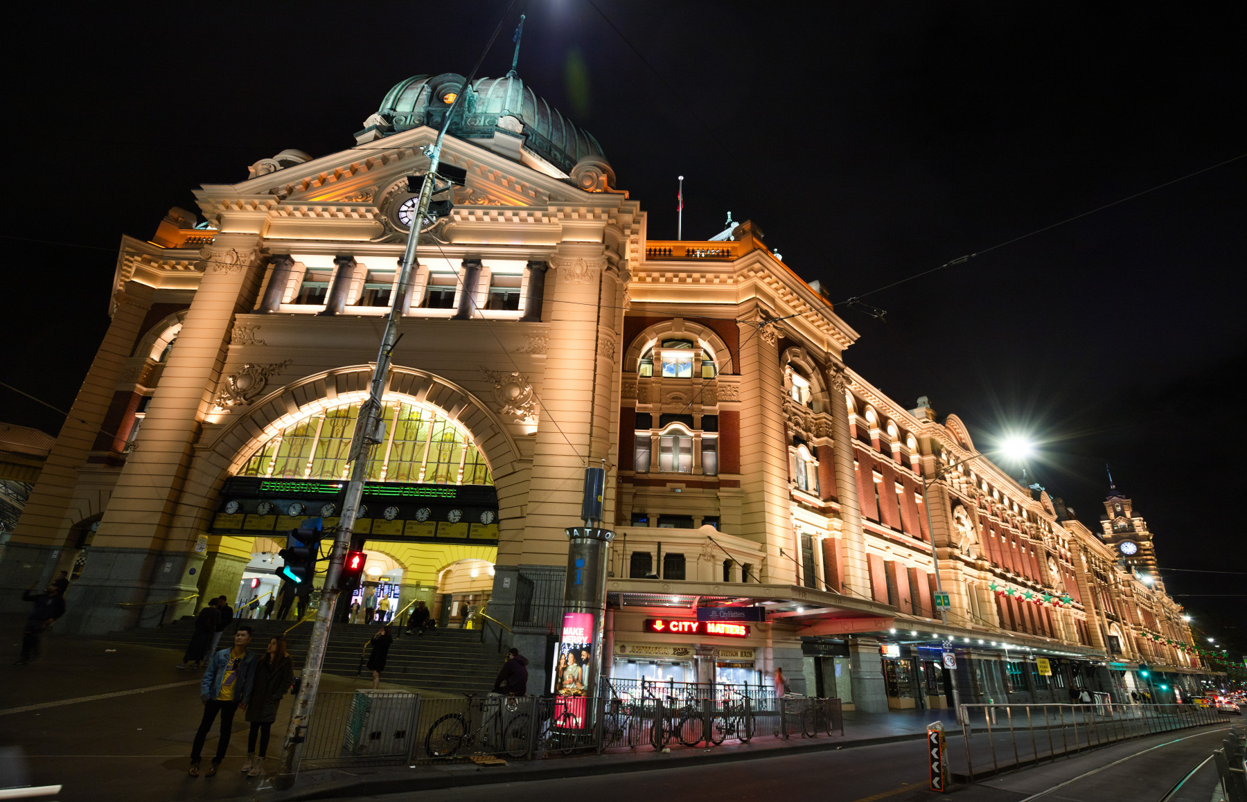 Flinders Street station by night
