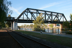 Railway bridge over Maribyrnong river