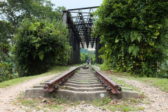 Abandoned railway bridge crossing Bukit Timah road