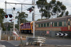 V/Line passenger train towards Melbourne in Kensington